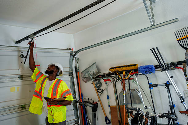 Professional Garage Door Maintenance technician working in Augusta, ME